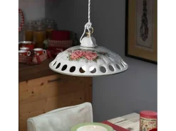 Online Ferroluce Lampadario Classico Napoli Ceramica E Ottone Satinato Decorato 1 Luce E27 Verde