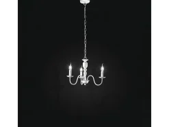 Lampadario Contemporaneo Ducale Metallo Bianco 3 Luci E14 Blanco Clearance