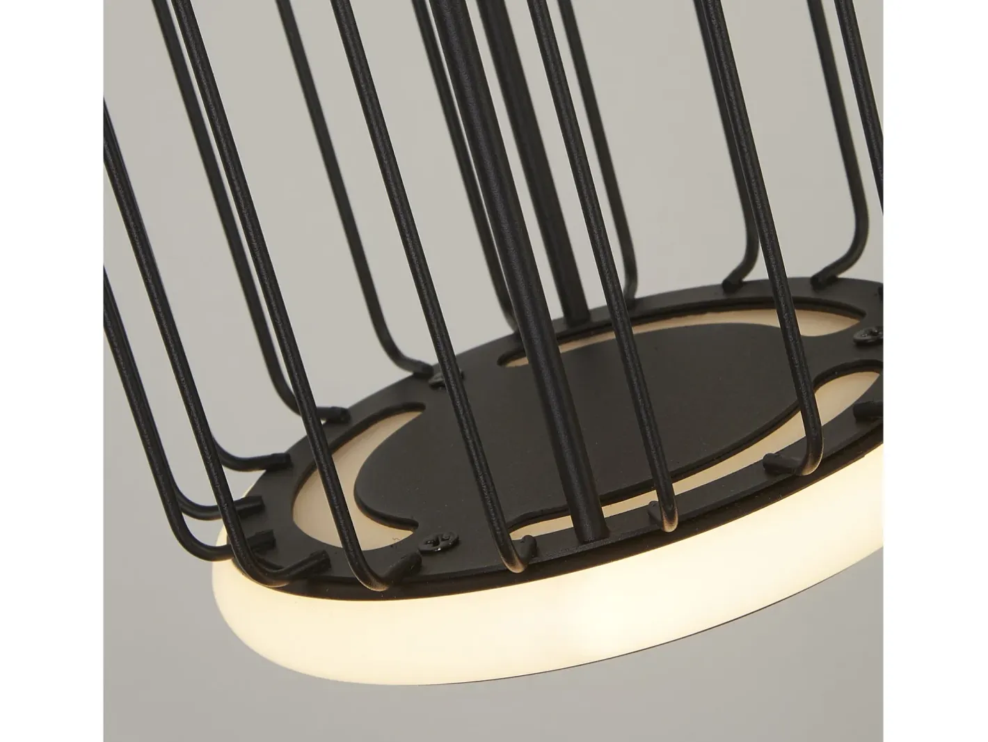 New Lampadario Contemporaneo Circolo Alluminio Bianco Silicone Nero Led 35W 3000K Blanco