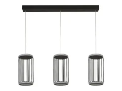 New Lampadario Contemporaneo Circolo Alluminio Bianco Silicone Nero Led 35W 3000K Blanco