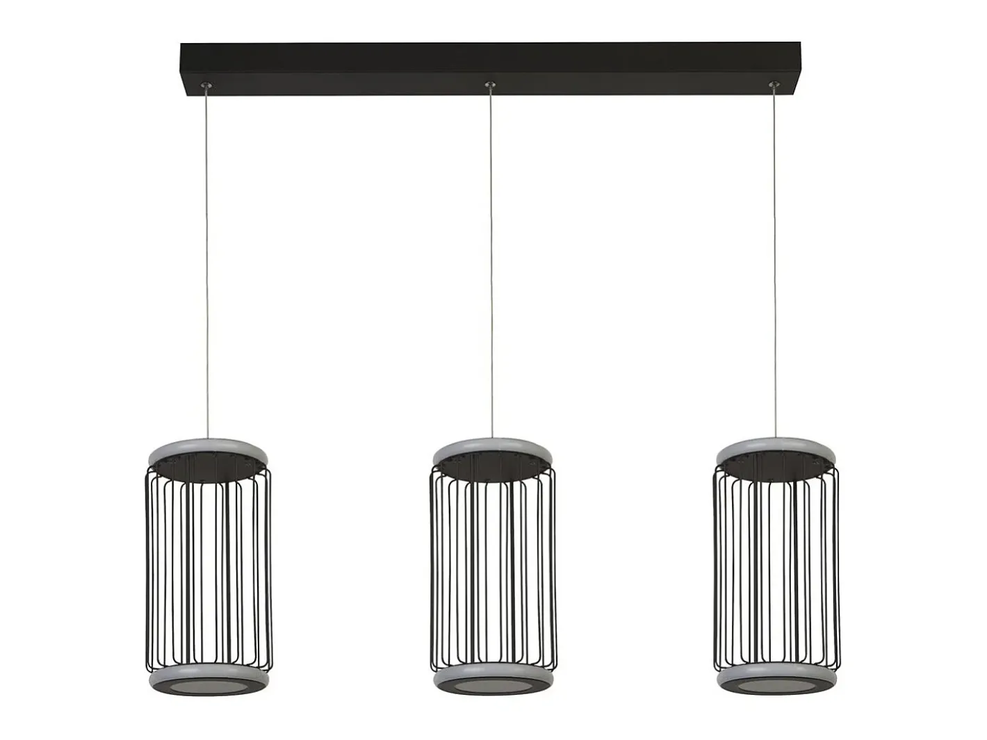 New Lampadario Contemporaneo Circolo Alluminio Bianco Silicone Nero Led 35W 3000K Blanco