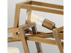 Discount Lampadario Contemporaneo Ensemble Acciaio Bronzo Spazzolato 6 Luci E27 Bronce