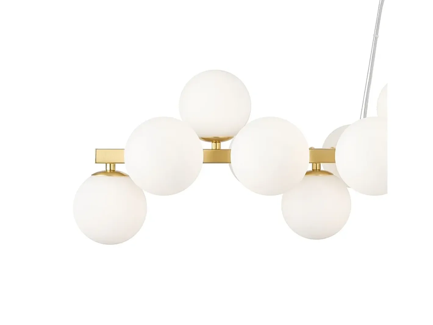 Discount Maytoni Lampadario Contemporaneo Dallas Metallo Oro E Bianco 25 Luci Diffusori Vetro Dorado