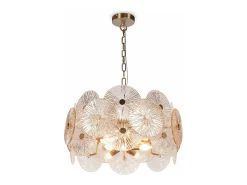Maytoni Lámpara Suspendida-Lampadario Contemporaneo Aster Metallo Oro 8 Luci Con Diffusore In Vetro Dorado