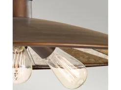 Clearance Lampadario Contemporaneo Urban Renewal Acciaio Bronzo Astral 3 Luci E27 Bronce