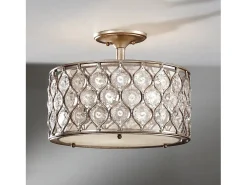 Lampadario Contemporaneo Lucia Acciaio Argento Brunito Cristallo 3 Luci E27 Plateado