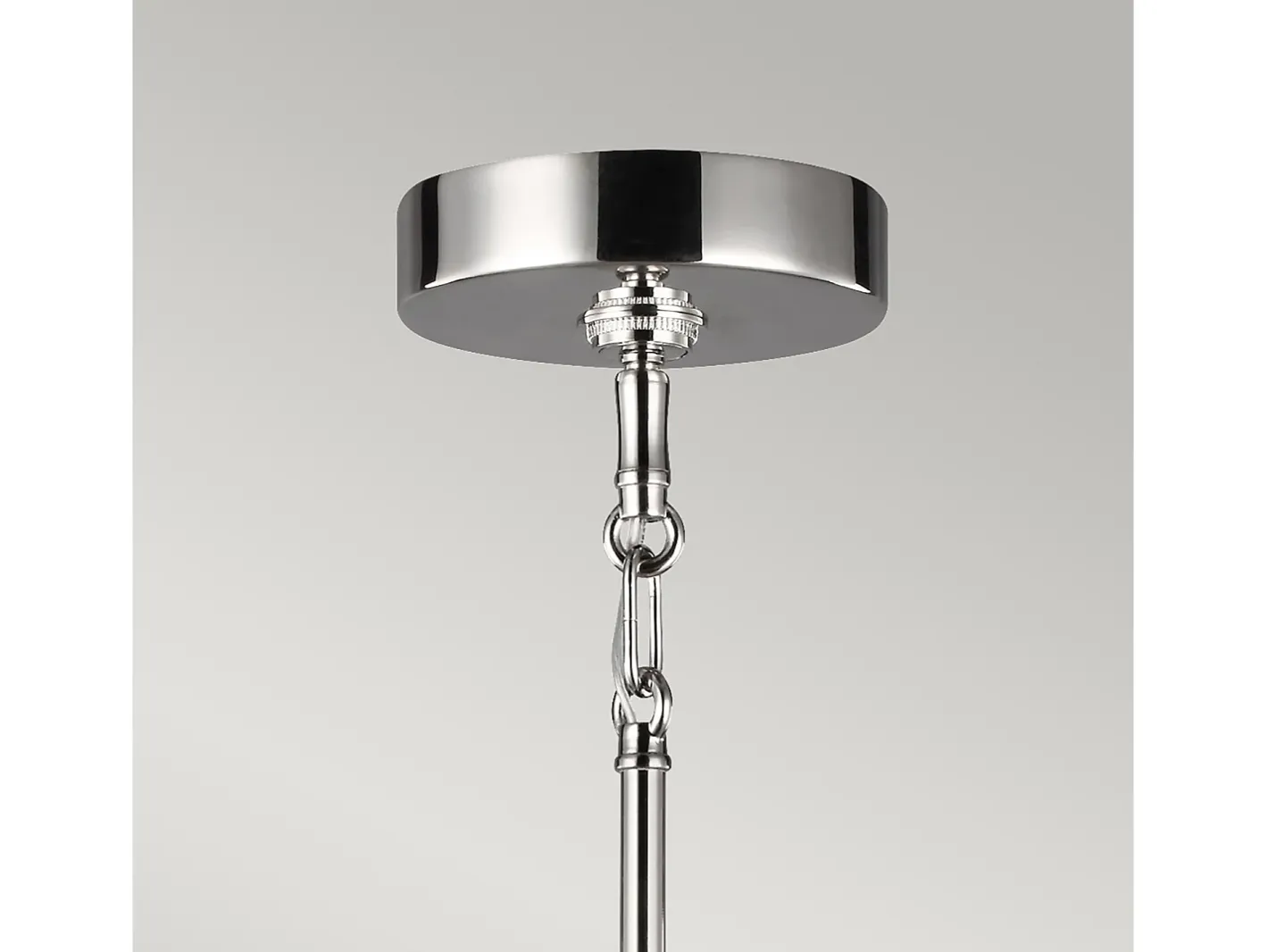 Lámpara Suspendida-Lampadario Contemporaneo Harper Acciaio Nichel Lucido Vetro 7 Luci E14 Gris