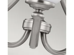New Lampadario Contemporaneo Vintner In Acciaio Nichel Satinato Vetro 3 Luci E27 Marru00f3n