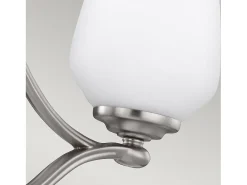 New Lampadario Contemporaneo Vintner In Acciaio Nichel Satinato Vetro 3 Luci E27 Marru00f3n