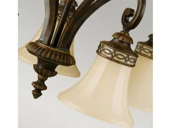 Best Lampadario Contemporaneo Drawing Room Acciaio Noce Vetro 5 Luci E27 Marru00f3n