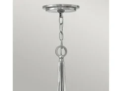 Lampadario Contemporaneo Ascher Acciaio Nichel Lucido Cristallo 3 Luci E14 Gris Clearance
