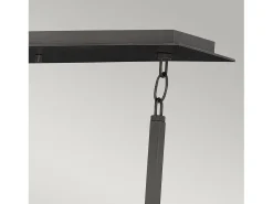 Lámpara Suspendida-Lampadario Contemporaneo Ludlow Acciaio Grafite Spazzolata 8 Luci E27 Gris