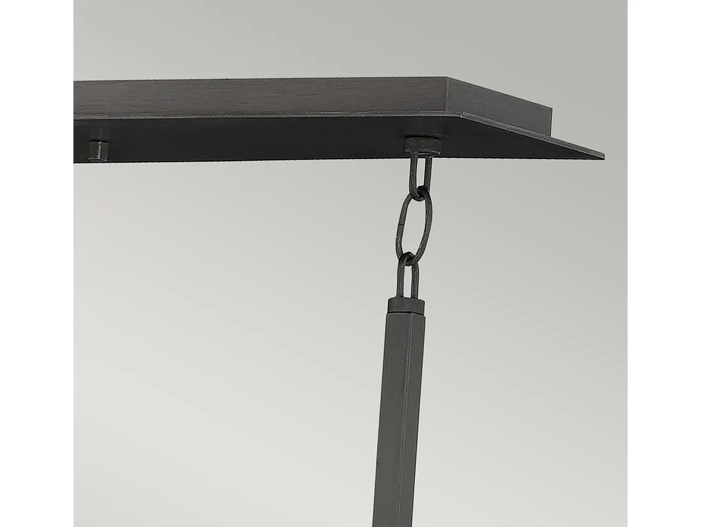Lámpara Suspendida-Lampadario Contemporaneo Ludlow Acciaio Grafite Spazzolata 8 Luci E27 Gris