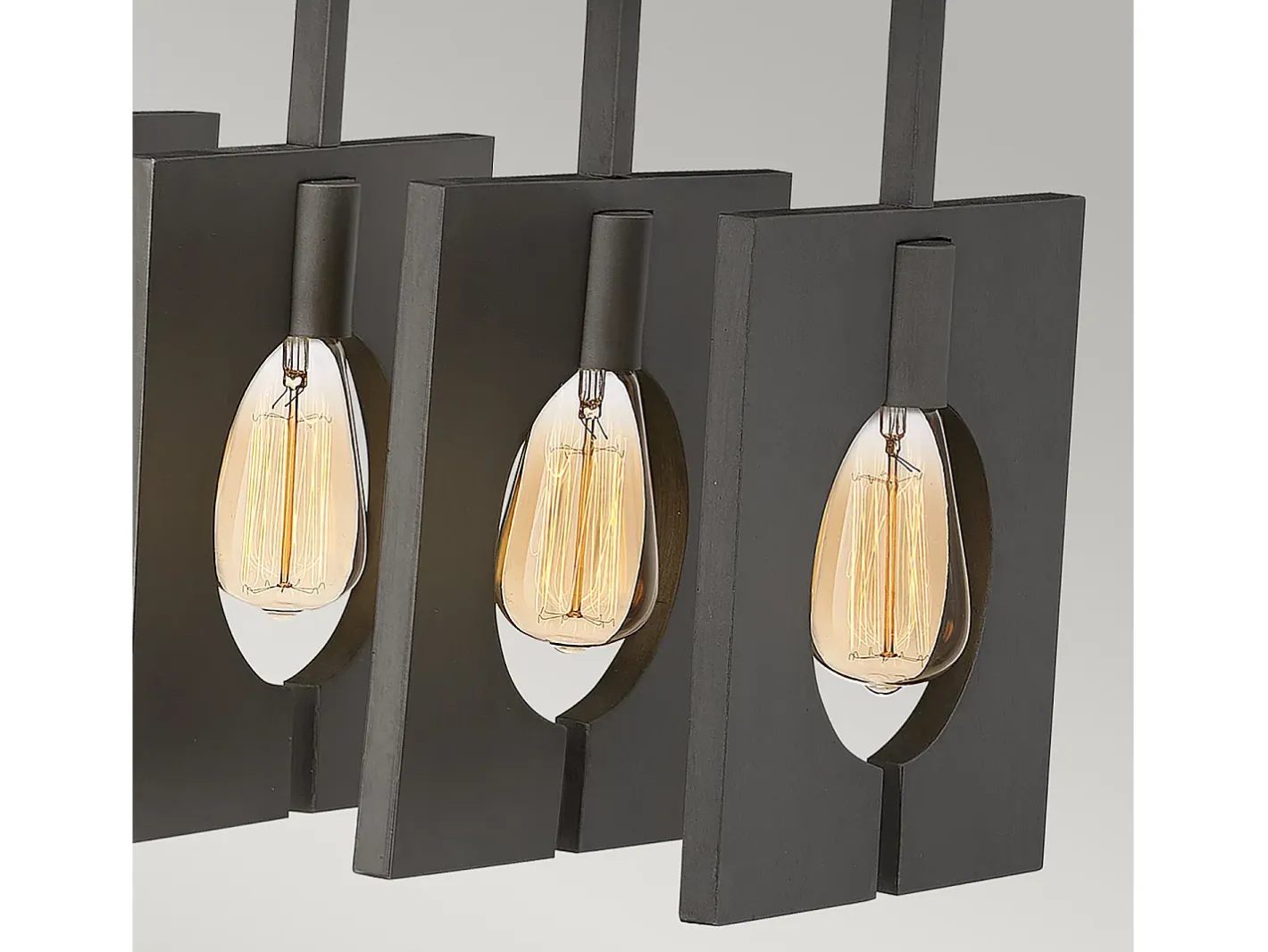 Lámpara Suspendida-Lampadario Contemporaneo Ludlow Acciaio Grafite Spazzolata 8 Luci E27 Gris