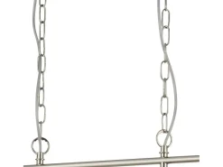 Hot Lampadario Contemporaneo Piramide Acciaio Argento Vetro Trasparente 3 Luci E27 Transparente