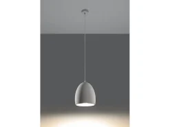 Sollux Lighting Lámpara Suspendida-Lampadario Cupola Ceramica Bianca E27 Lámpara colgante de cerámica tipo domo E27 Blanco