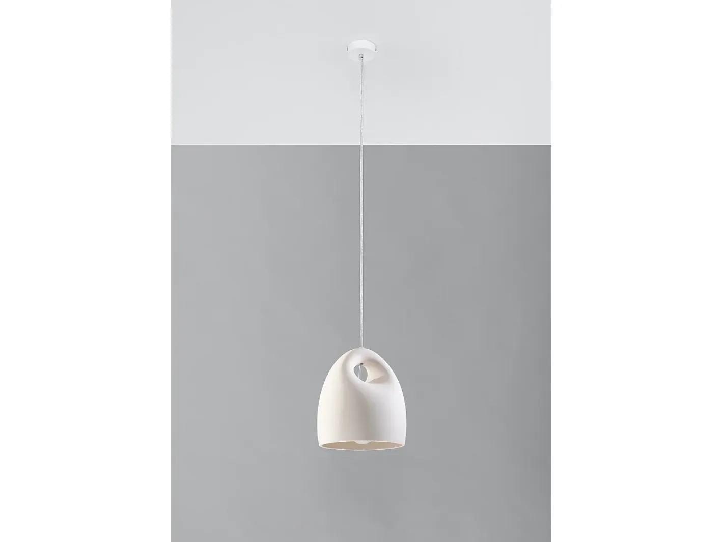 Sollux Lighting Lampadario Cupola Ceramica Bianca E27 Lámpara colgante de cerámica tipo domo E27 Blanco Discount