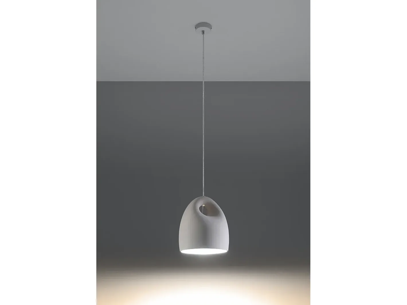 Sollux Lighting Lampadario Cupola Ceramica Bianca E27 Lámpara colgante de cerámica tipo domo E27 Blanco Discount