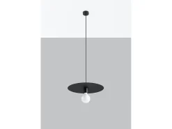 Sollux Lighting Lámpara Suspendida-Lampadario Cupola Nero E27 Lámpara colgante tipo domo E27 Negro