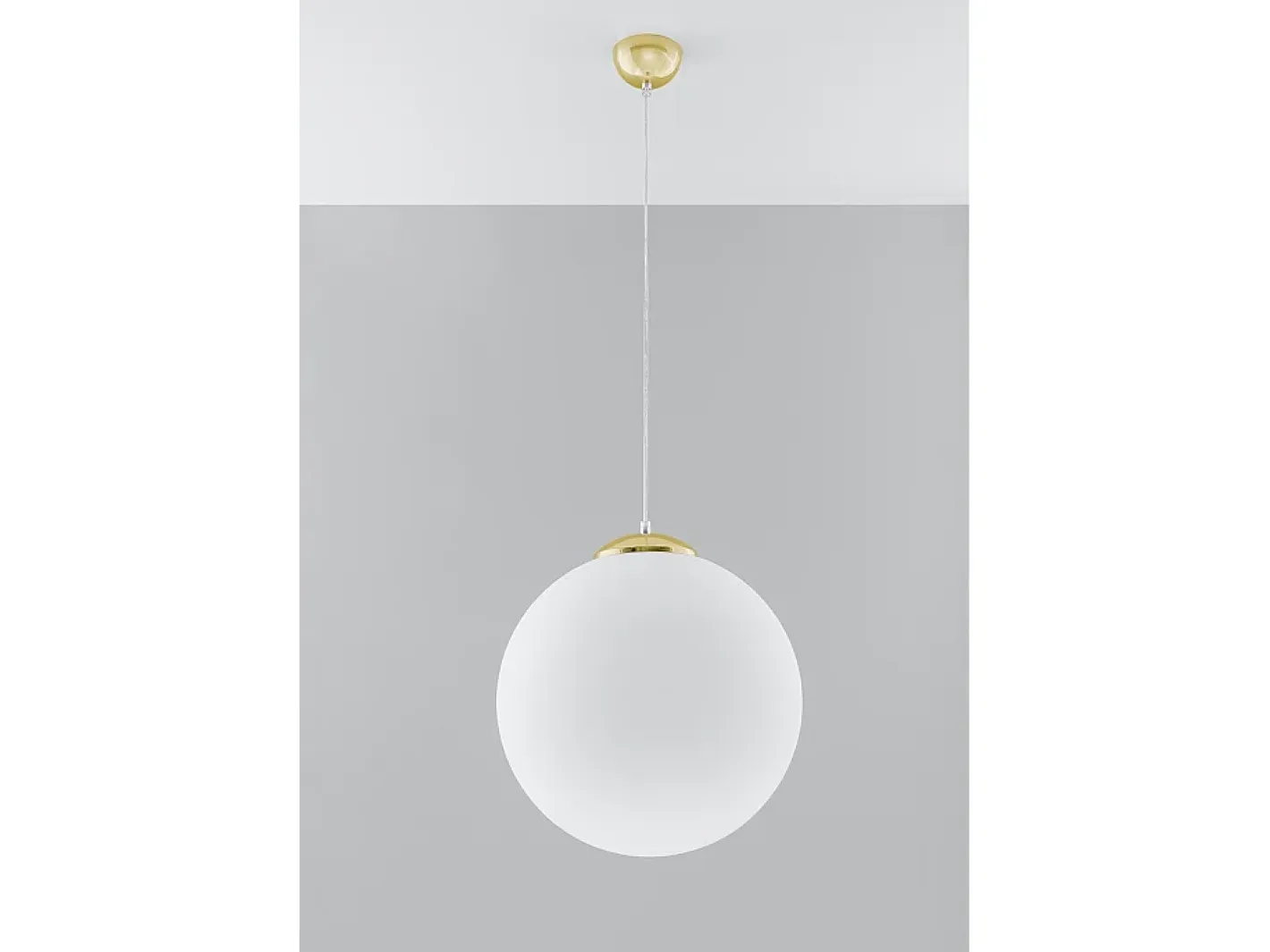 Sollux Lighting Lampadario Globe Bianco, Oro E27 Lámpara colgante Globe , Dorado E27 Blanco New