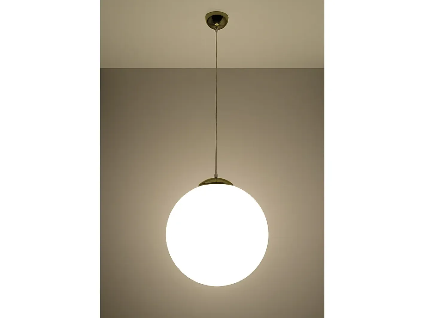 Sollux Lighting Lampadario Globe Bianco, Oro E27 Lámpara colgante Globe , Dorado E27 Blanco New