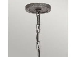 Discount Lampadario Industrial Angelo Acciaio Anticato Metallo Vetro Grigio 9 Luci E27 Marru00f3n