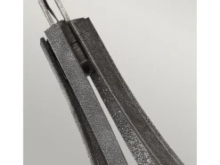 Sale Lampadario Industrial Angelo Acciaio Anticato Metallo Vetro Grigio 6 Luci E27 Marru00f3n