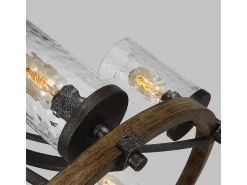 Sale Lampadario Industrial Angelo Acciaio Anticato Metallo Vetro Grigio 6 Luci E27 Marru00f3n