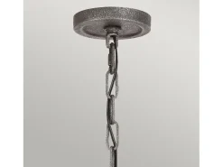 Sale Lampadario Industrial Angelo Acciaio Anticato Metallo Vetro Grigio 6 Luci E27 Marru00f3n