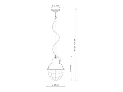 Ferroluce Lampadario Industrial Ferro E Ceramica Con Rete Vintage Giallo 1 Luce E27 Amarillo Online