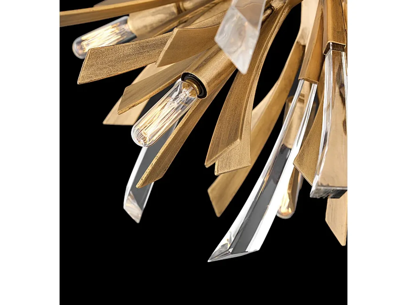 Lampadario Industrial Nordico Vida Acciaio Oro Brunito 6 Luci E14 Dorado