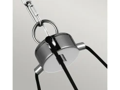 Lampadario Industrial Nordico Loras Acciaio Vetro 3 Luci E27 Gris Sale