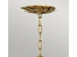Lámpara Suspendida-Lampadario Industrial Nordico Vida Acciaio Oro Brunito Piccolo 13 Luci E14 Dorado