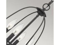 Sale Lampadario Industrial Nordico Bradbury Acciaio Grigio Cenere 4 Luci E14 Gris