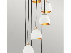 New Lampadario Industrial Nordico Nula Acciaio 12 Luci E14 Multicolor