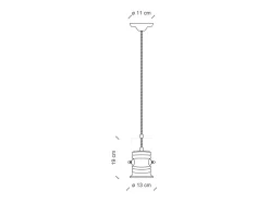Sale Ferroluce Lampadario Industrial Urban Ferro E Ceramica Vintage Nero 1 Luce E27 19Cm Negro