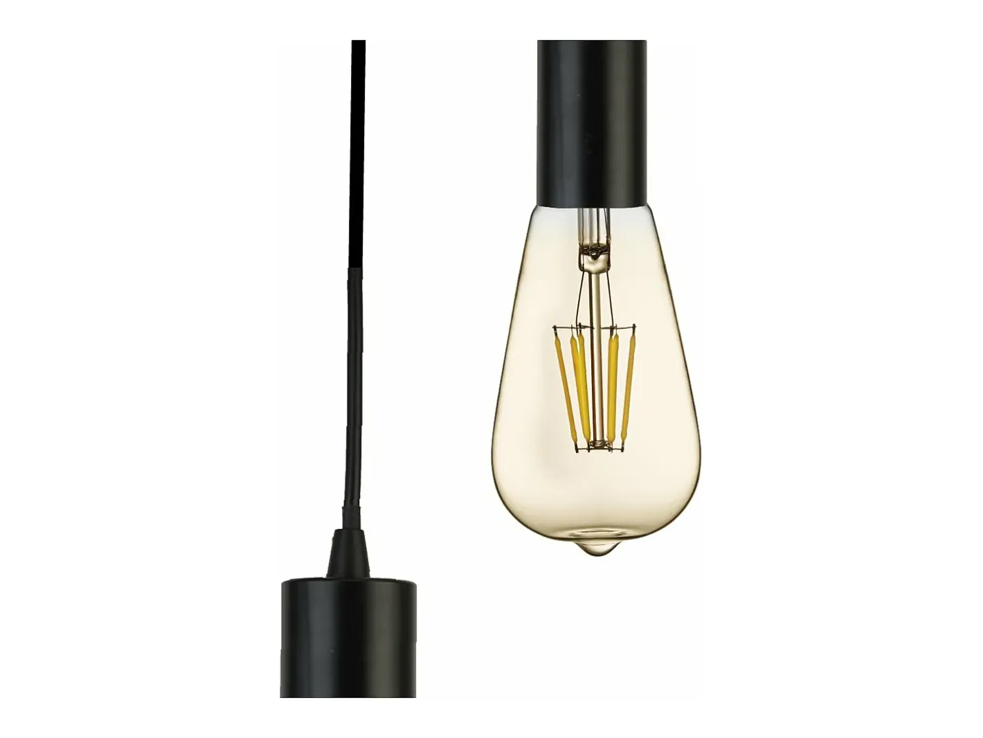 Lampadario Industrial-Nordico Squiggle Acciaio Nero 5 Luci E27 Negro Best
