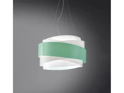 Best Lampadario Moderno Bea Polilux ® Verde Pastello E Metallo Cromo 3 Luci E27 Plateado