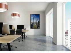 Online Lampadario Moderno Bea Polilux ® Rame E Metallo Cromo 3 Luci E27 Cobrizo