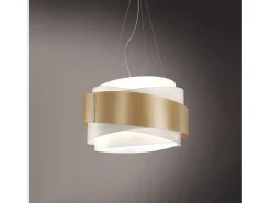 Lampadario Moderno Bea Polilux ® New Gold E Metallo Cromo 3 Luci E27 Dorado