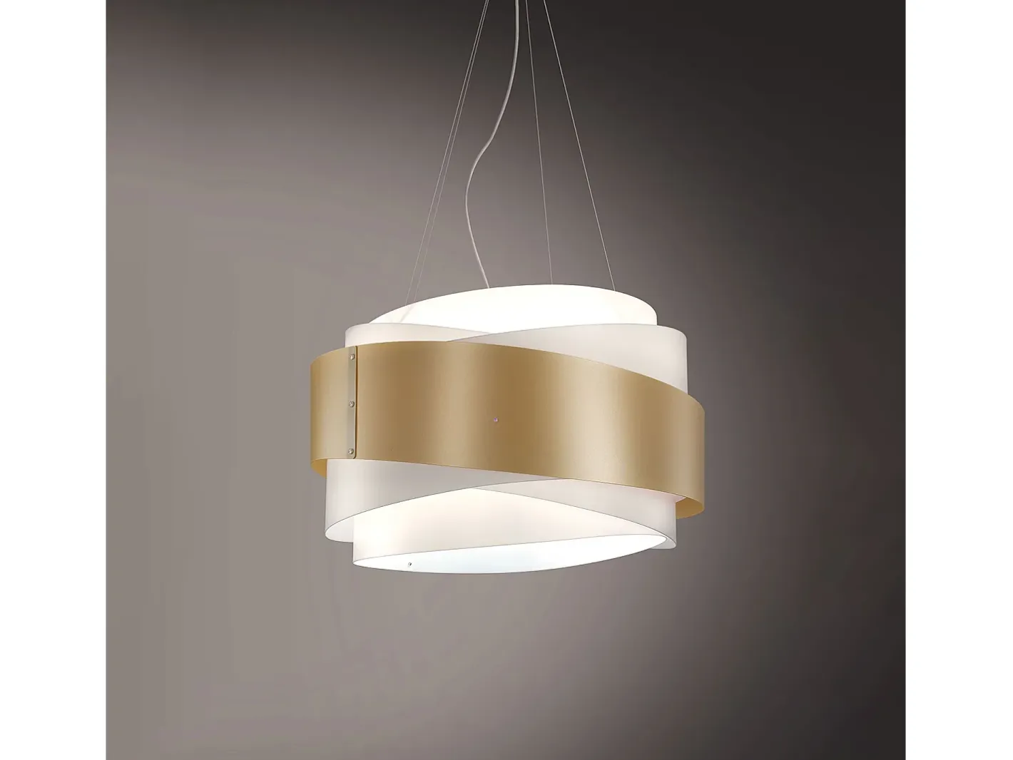 Lampadario Moderno Bea Polilux ® New Gold E Metallo Cromo 5 Luci E27 D80Cm Dorado Clearance