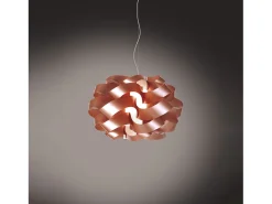 Lampadario Moderno Cloud Polilux ® Rame E Metallo Cromo 5 Luci E27 Cobrizo