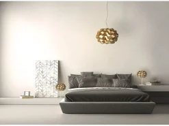 Best Lampadario Moderno Cloud Polilux ® New Gold E Metallo Cromo 3 Luci E27 Dorado