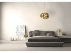 Best Lampadario Moderno Cloud Polilux ® New Gold E Metallo Cromo 3 Luci E27 Dorado