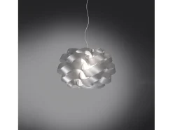 Clearance Lampadario Moderno Cloud Polilux ® Argento E Metallo Cromo 2 Luci E27 Plateado