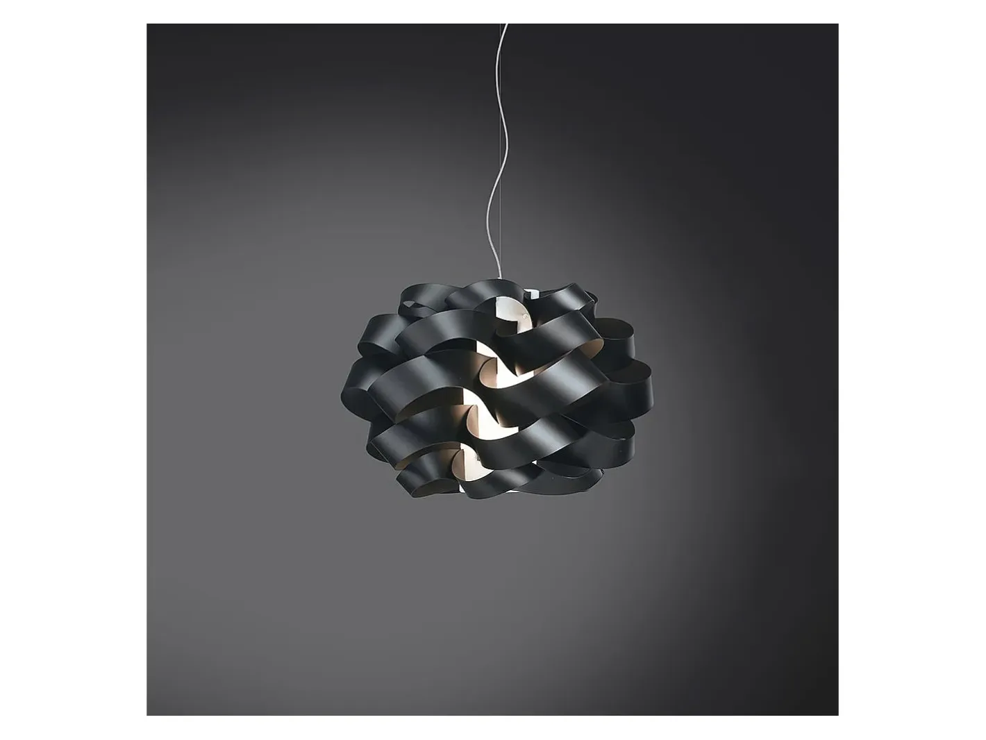 Discount Lampadario Moderno Cloud Polilux ® Nero E Metallo Cromo 2 Luci E27 Negro
