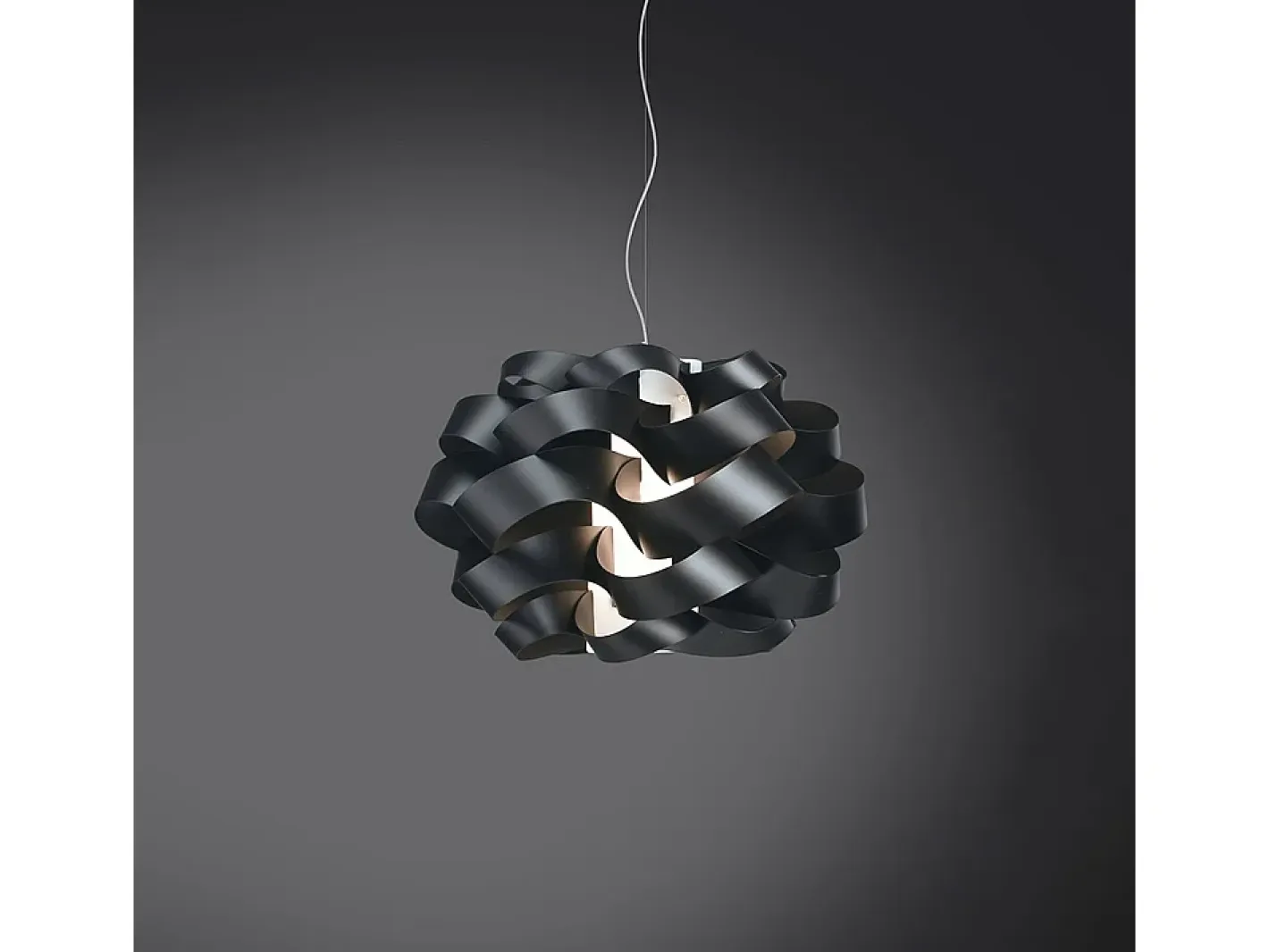 Discount Lampadario Moderno Cloud Polilux ® Nero E Metallo Cromo 2 Luci E27 Negro