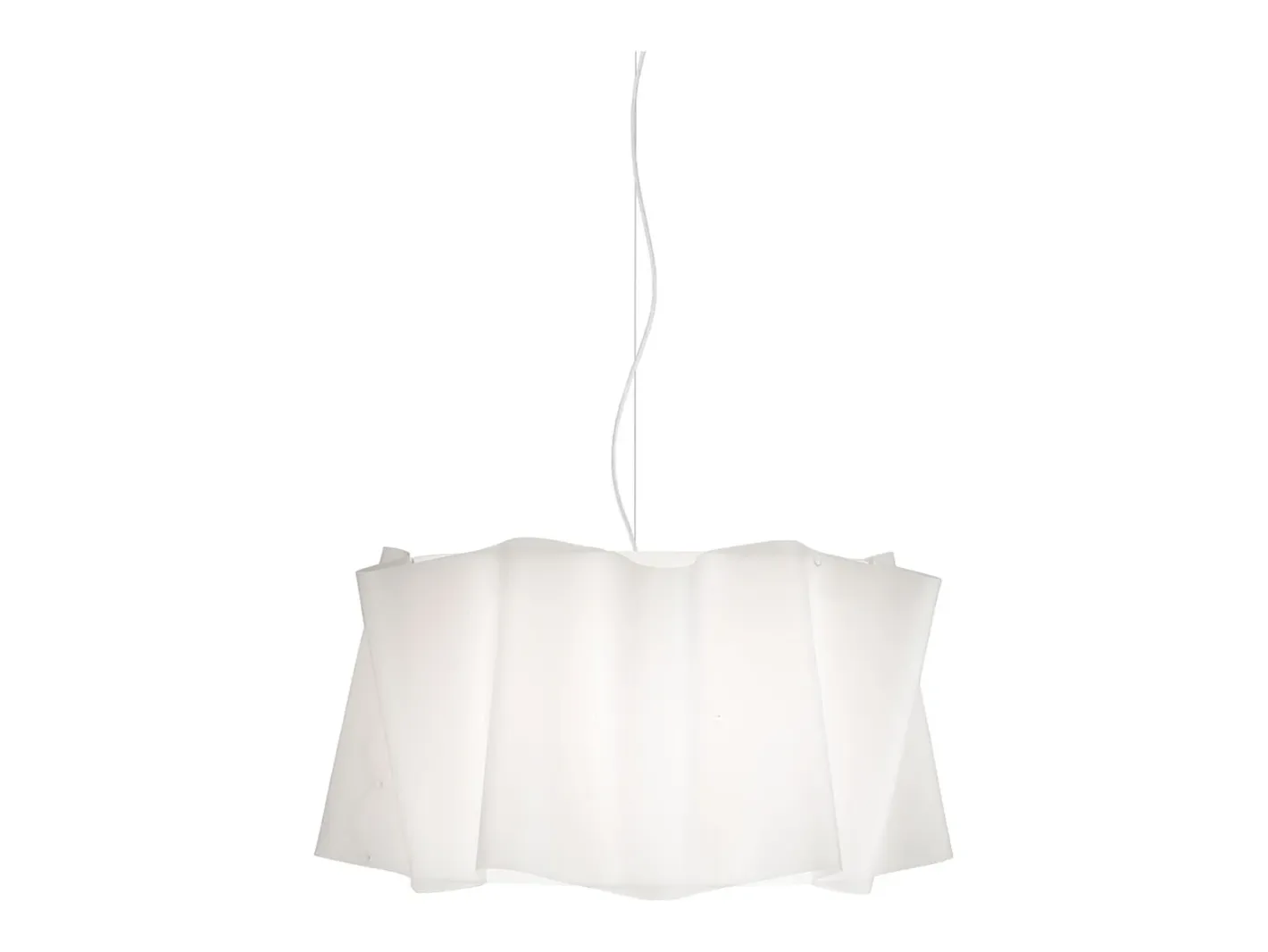 Discount Lampadario Moderno Folio Polilux ® Bianco E Metallo Cromo 5 Luci E27 Blanco