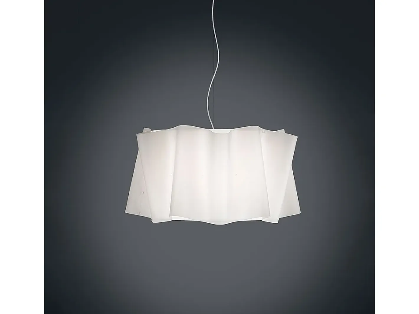 Discount Lampadario Moderno Folio Polilux ® Bianco E Metallo Cromo 5 Luci E27 Blanco