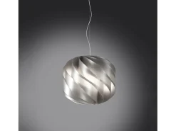 Lámpara Suspendida-Lampadario Moderno Globe Polilux ® Argento E Metallo Cromo 3 Luci E27 Plateado